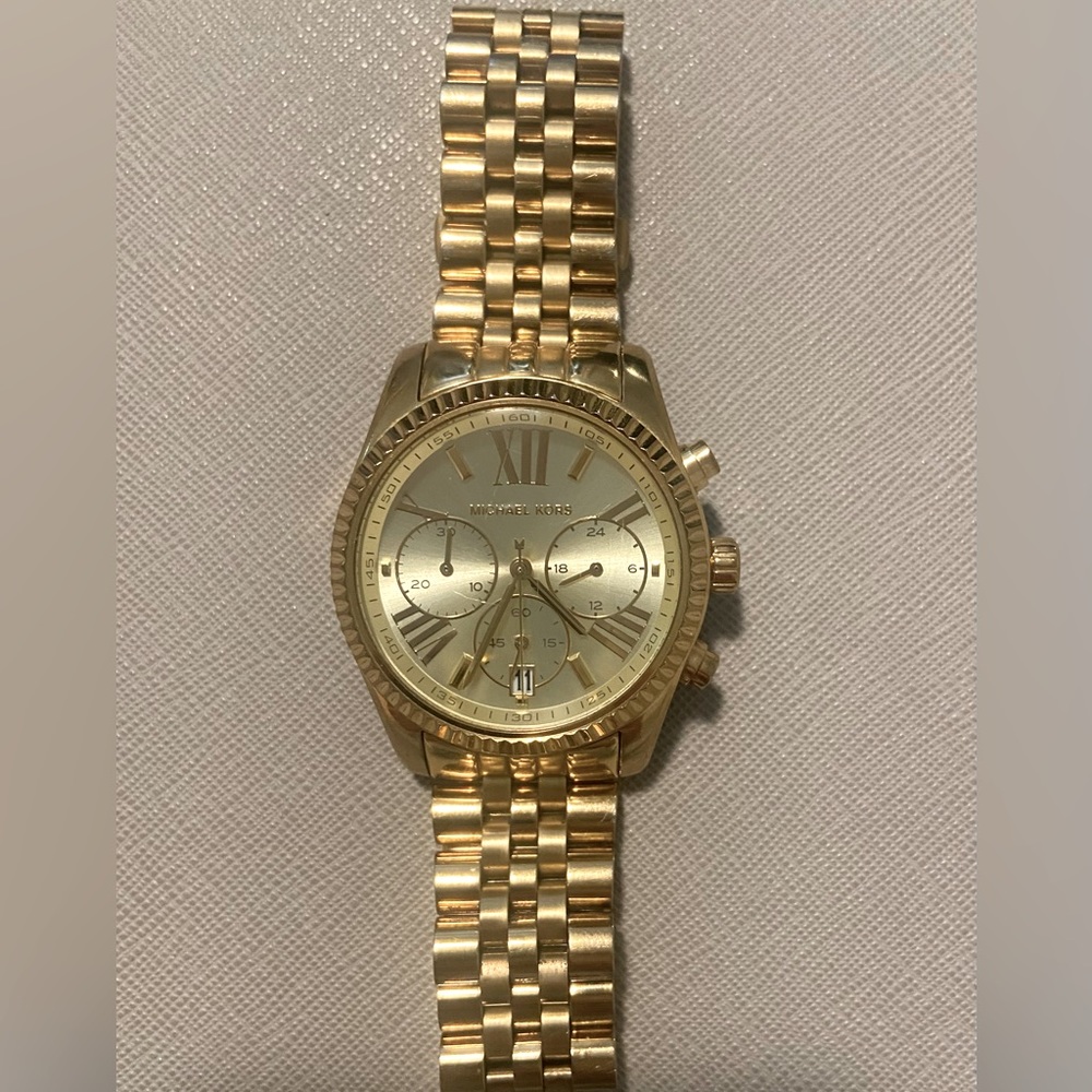 Michael Kors  Lexington Gold Tone Watch